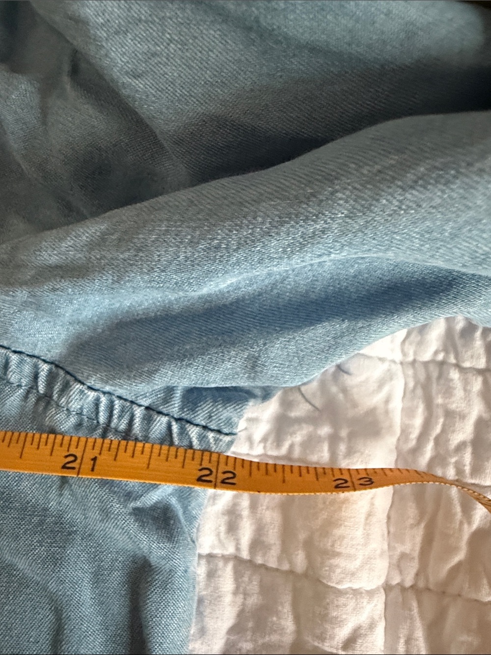 Como Vintage Light Blue Shirt Dress long sleeve. XL see measurements - Picture 6 of 10